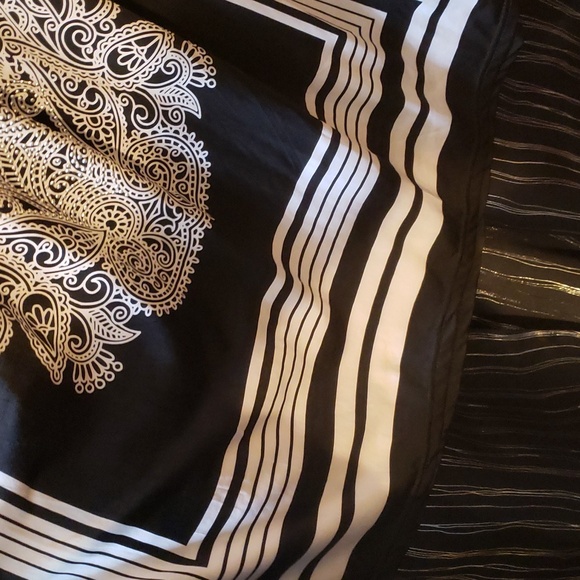 Gorgeous Black Egite Strapless Summer Dress Beaded Tie Around Neck Embellished - Picture 11 of 14